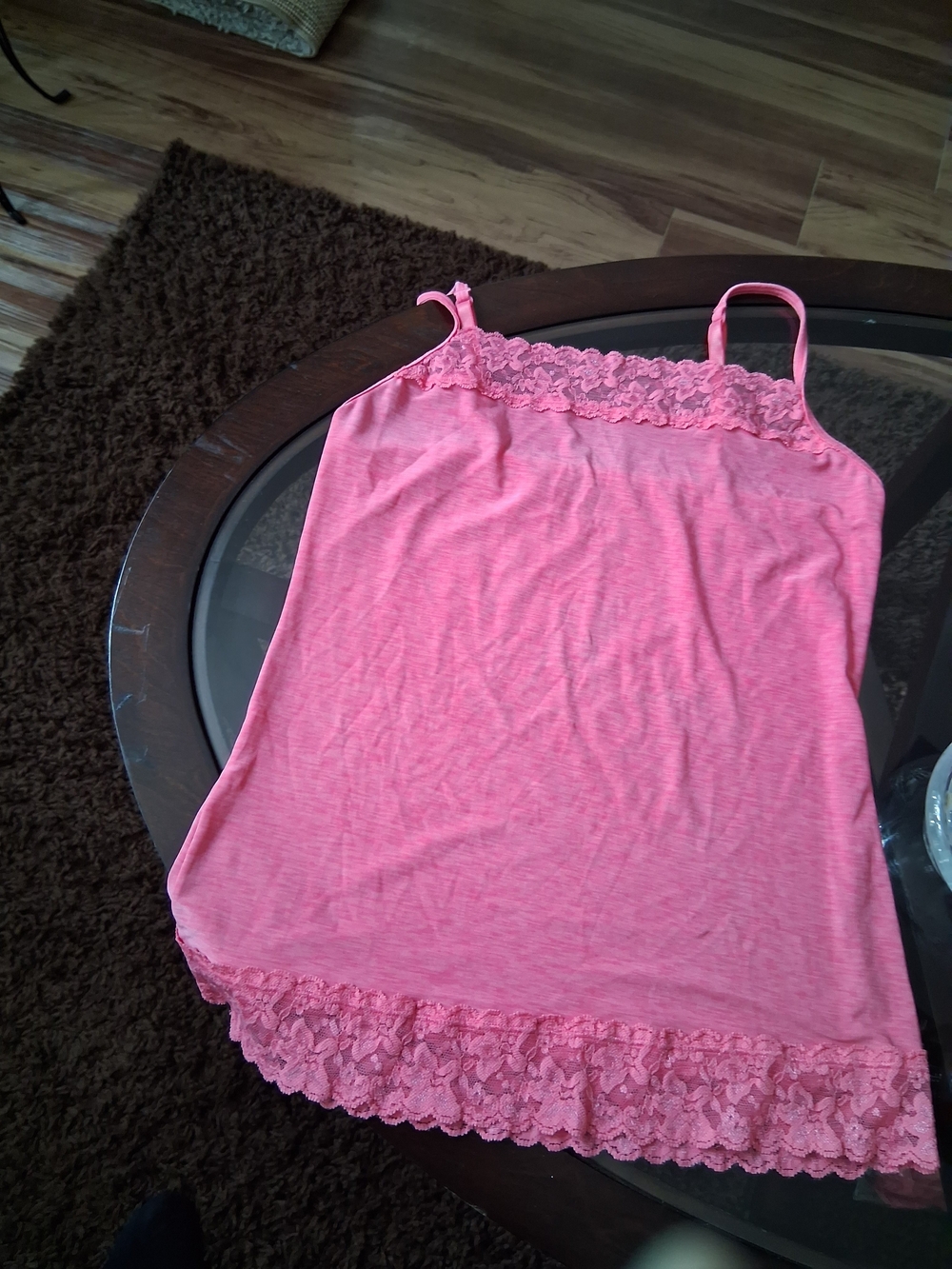 Vanity Fair Pink Lace-Trim Sleep Chemise
